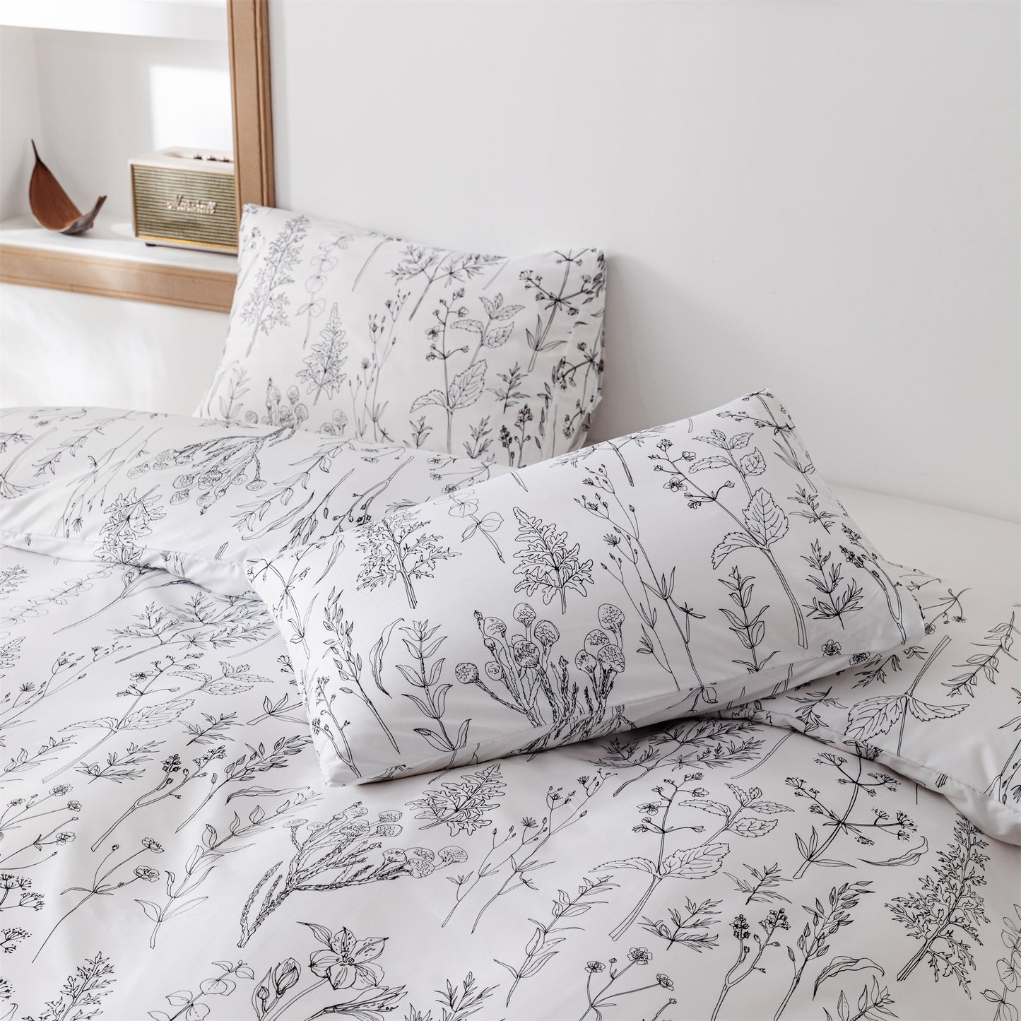 SPRINDAY 3 PCS Floral Soft Microfiber Comforter Set Comforter Included,Full Size