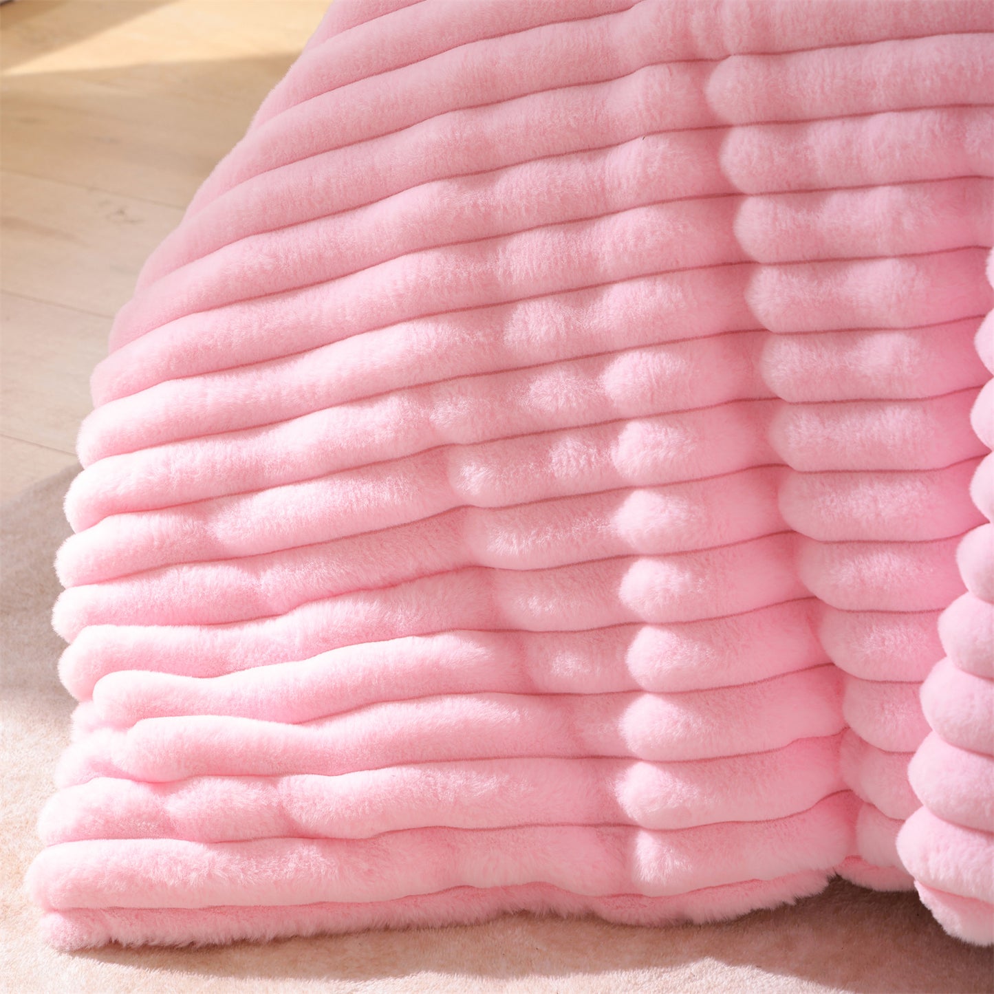 SPRINDAY Fluffy Fleece Luxury Fuzzy Reversible Bedding Comforter Set, Soft & Warm Comforter All Season with Pillow Case