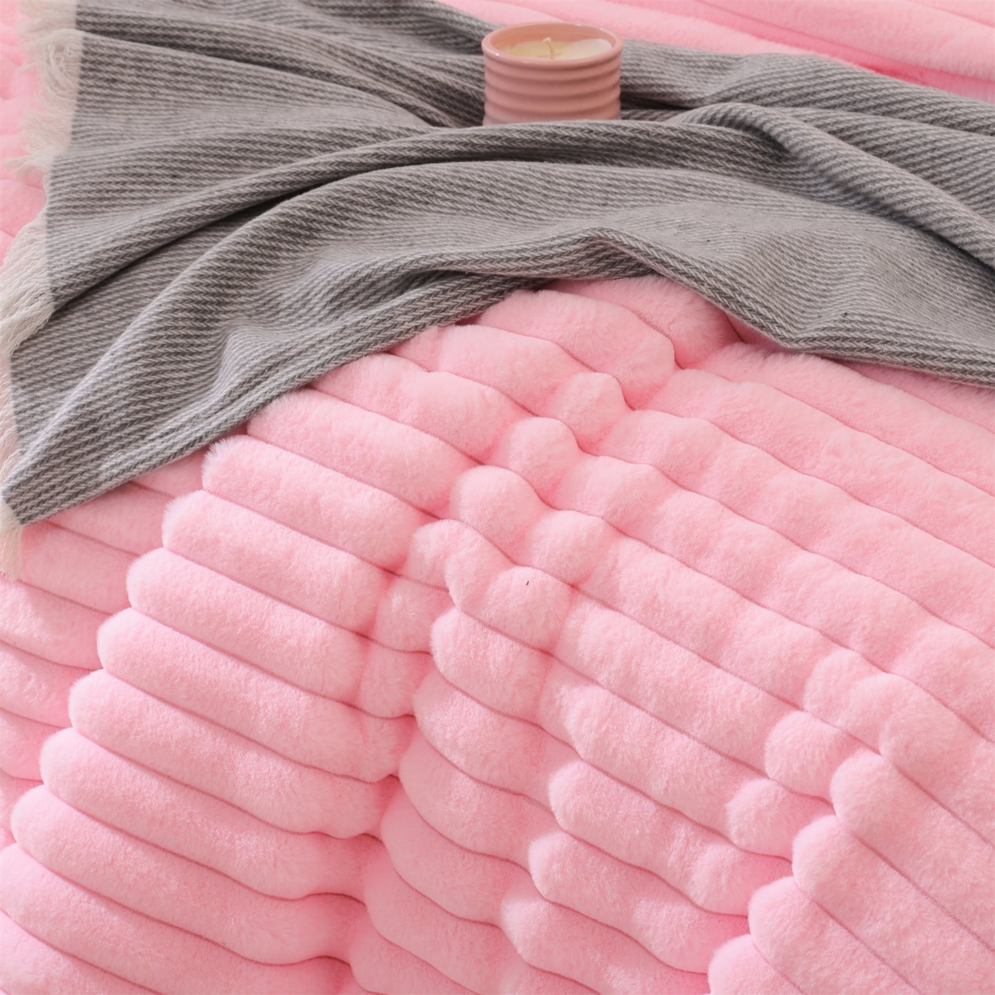 SPRINDAY Fluffy Fleece Luxury Fuzzy Reversible Bedding Comforter Set, Soft & Warm Comforter All Season with Pillow Case