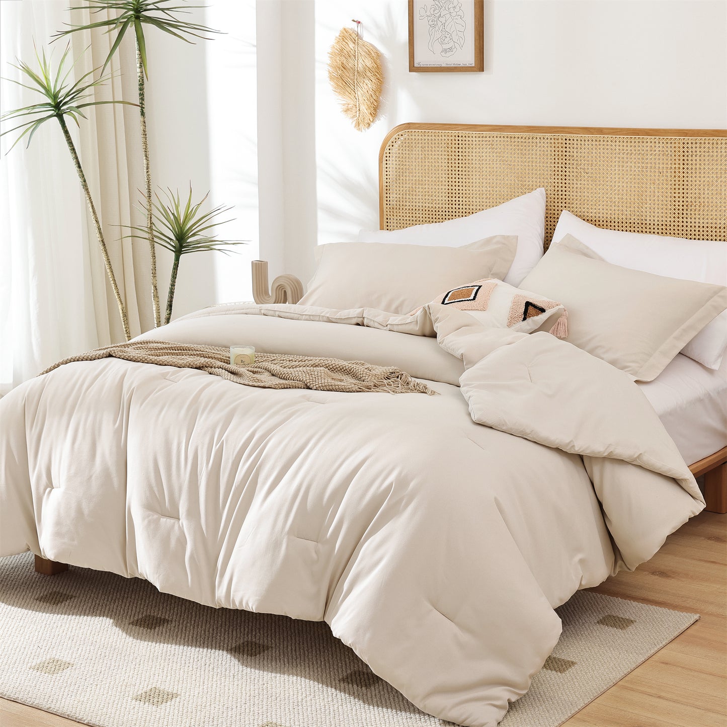 SPRINDAY 3 Piece Alternative Adult Comforter Set Set For All Seasons - Full, Sage Green