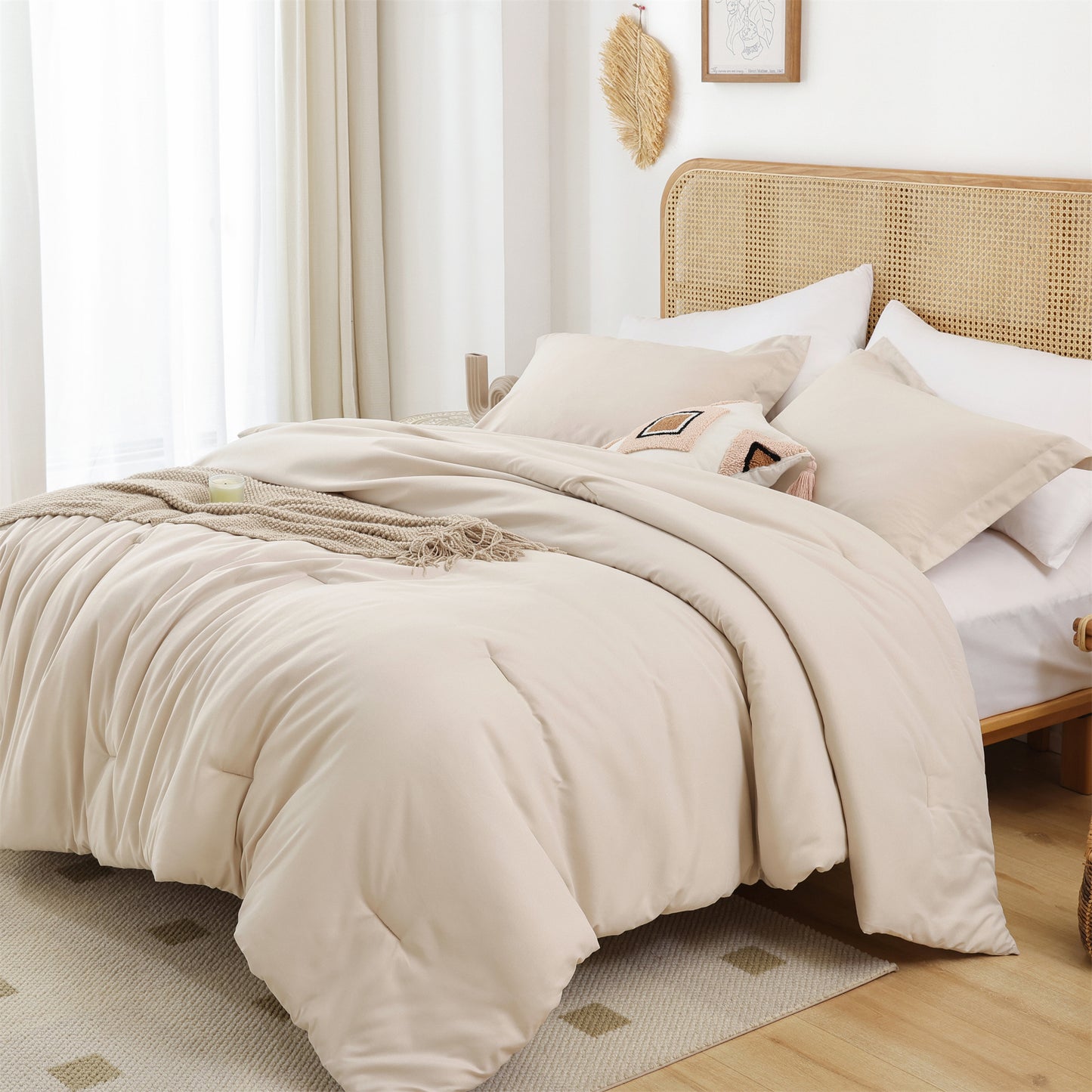 SPRINDAY 3 Piece Alternative Adult Comforter Set Set For All Seasons - Full, Sage Green