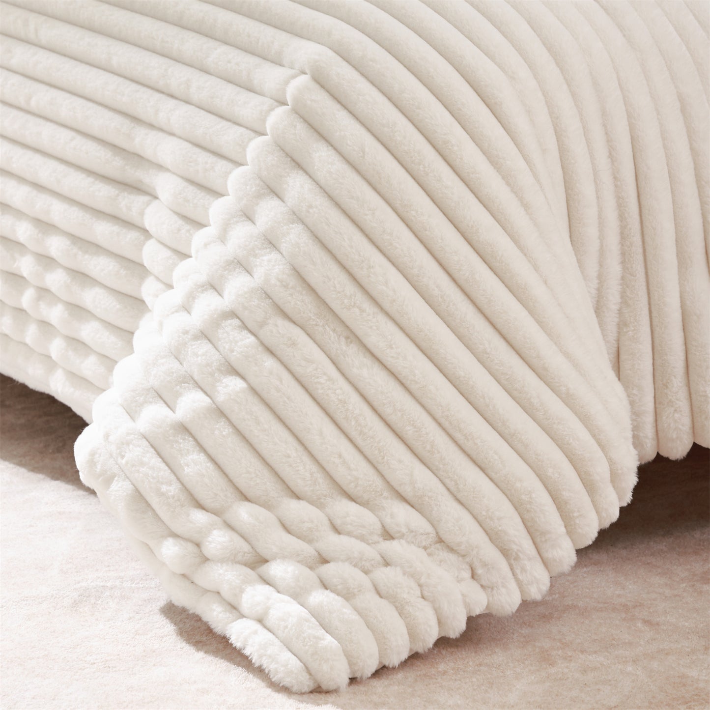 SPRINDAY Fluffy Fleece Luxury Fuzzy Reversible Bedding Comforter Set, Soft & Warm Comforter All Season with Pillow Case
