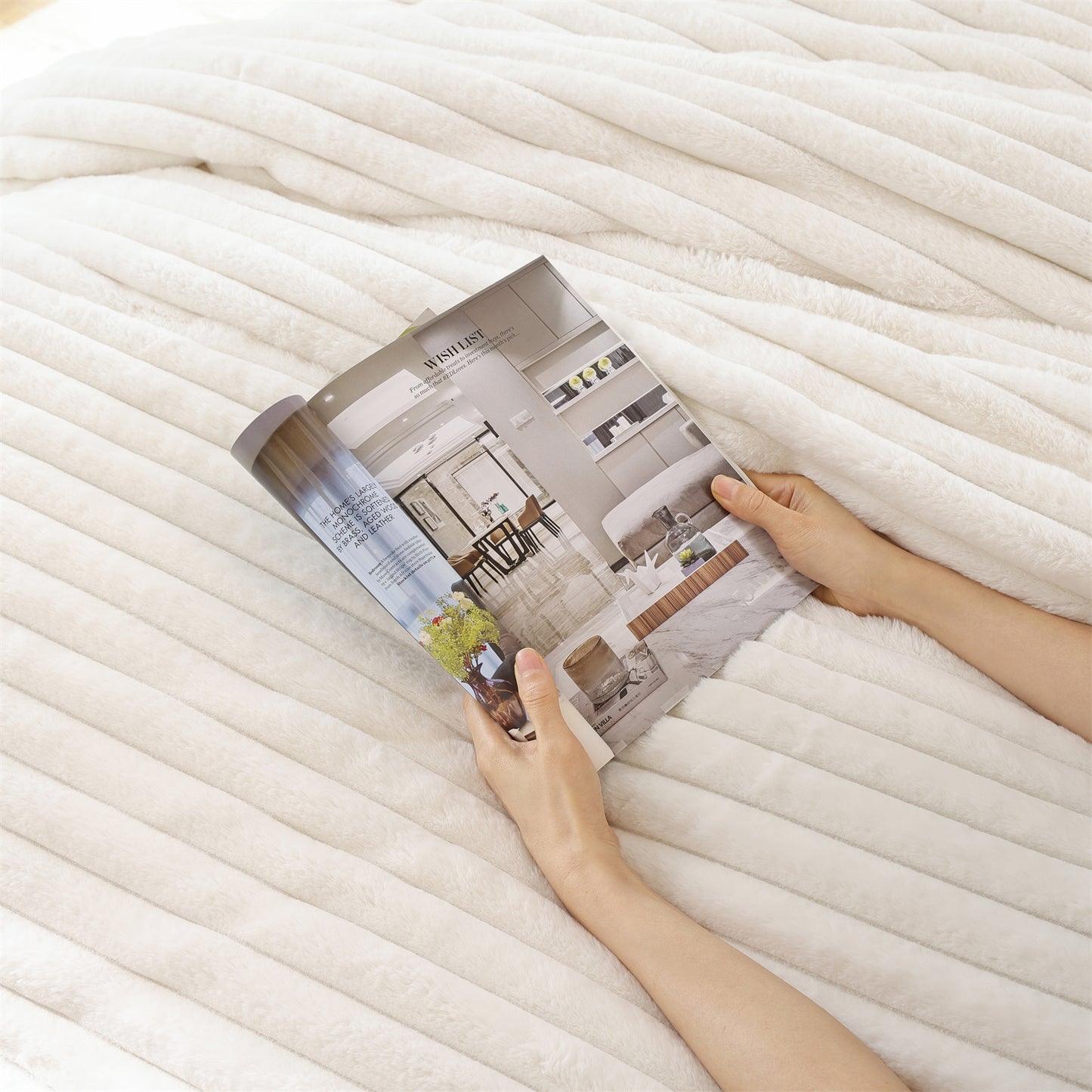 SPRINDAY Fluffy Fleece Luxury Fuzzy Reversible Bedding Comforter Set, Soft & Warm Comforter All Season with Pillow Case