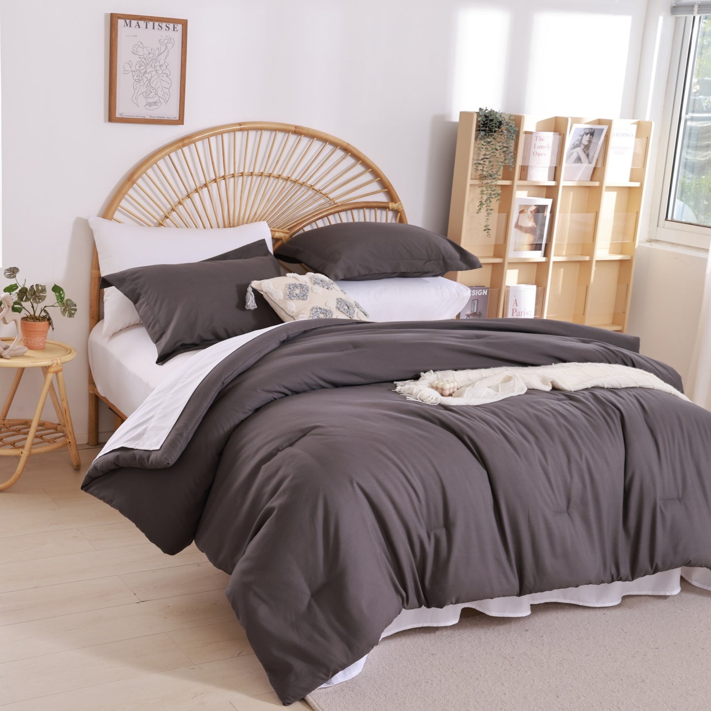 SPRINDAY 3 Piece Alternative Adult Comforter Set Set For All Seasons - Full, Sage Green