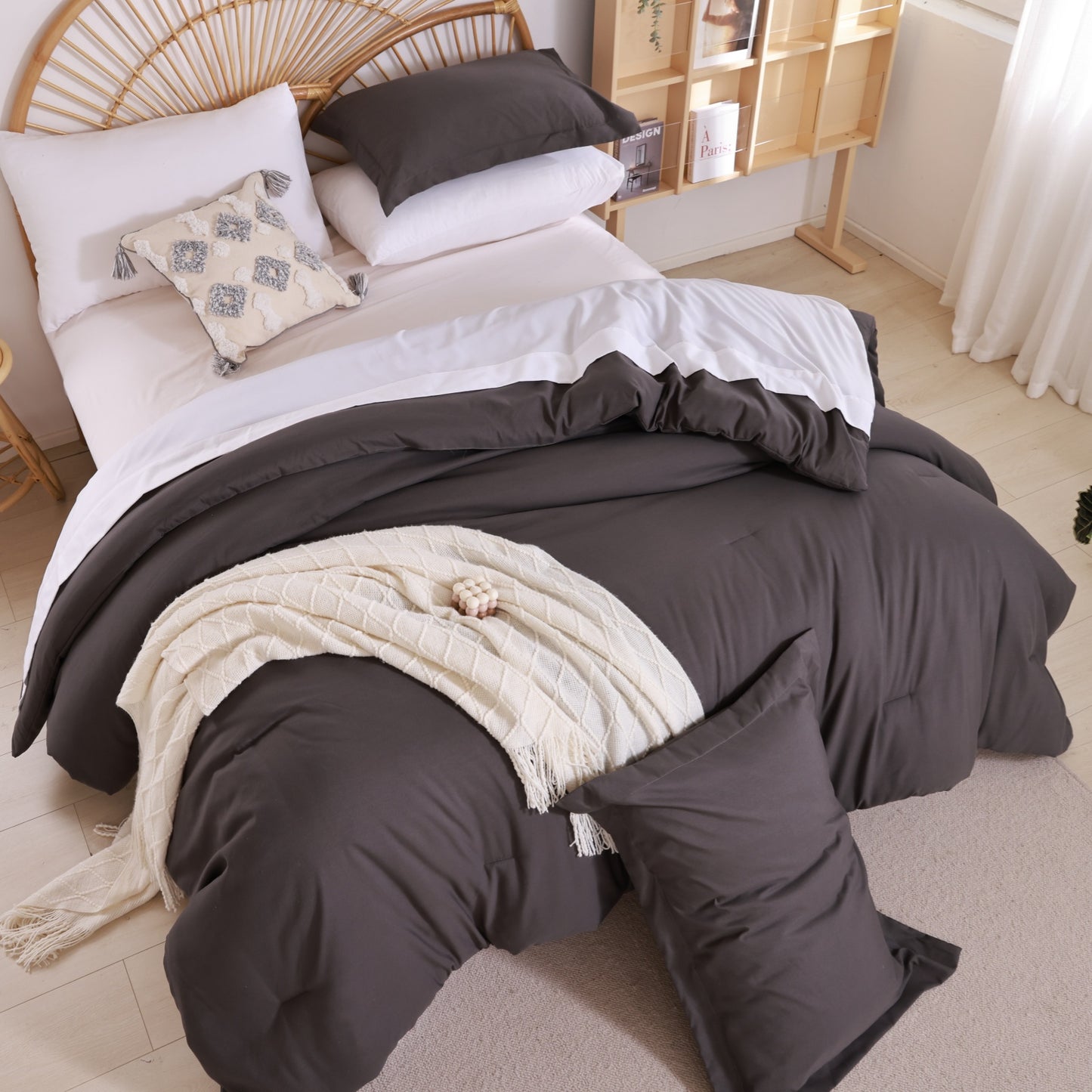 SPRINDAY 3 Piece Alternative Adult Comforter Set Set For All Seasons - Full, Sage Green