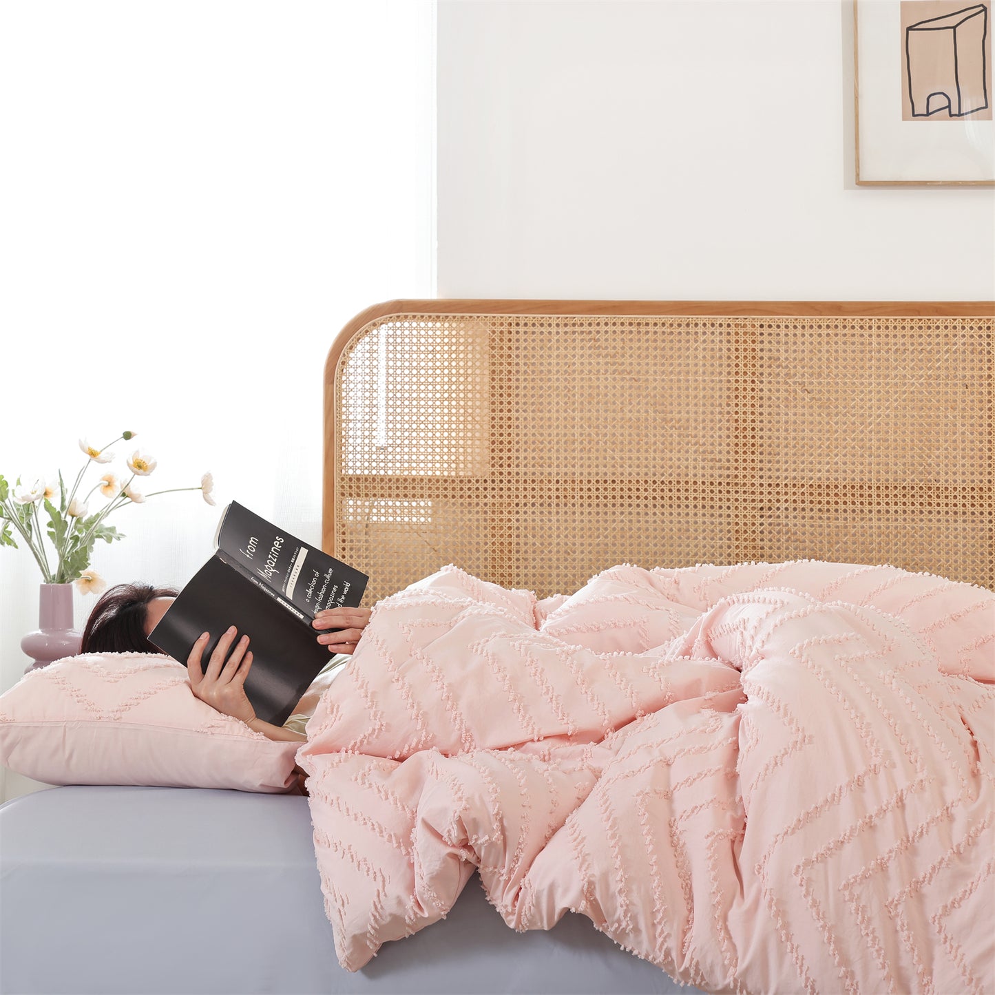 Sprinday Vertical Tufted Lightweight Neutral Comforter Sets