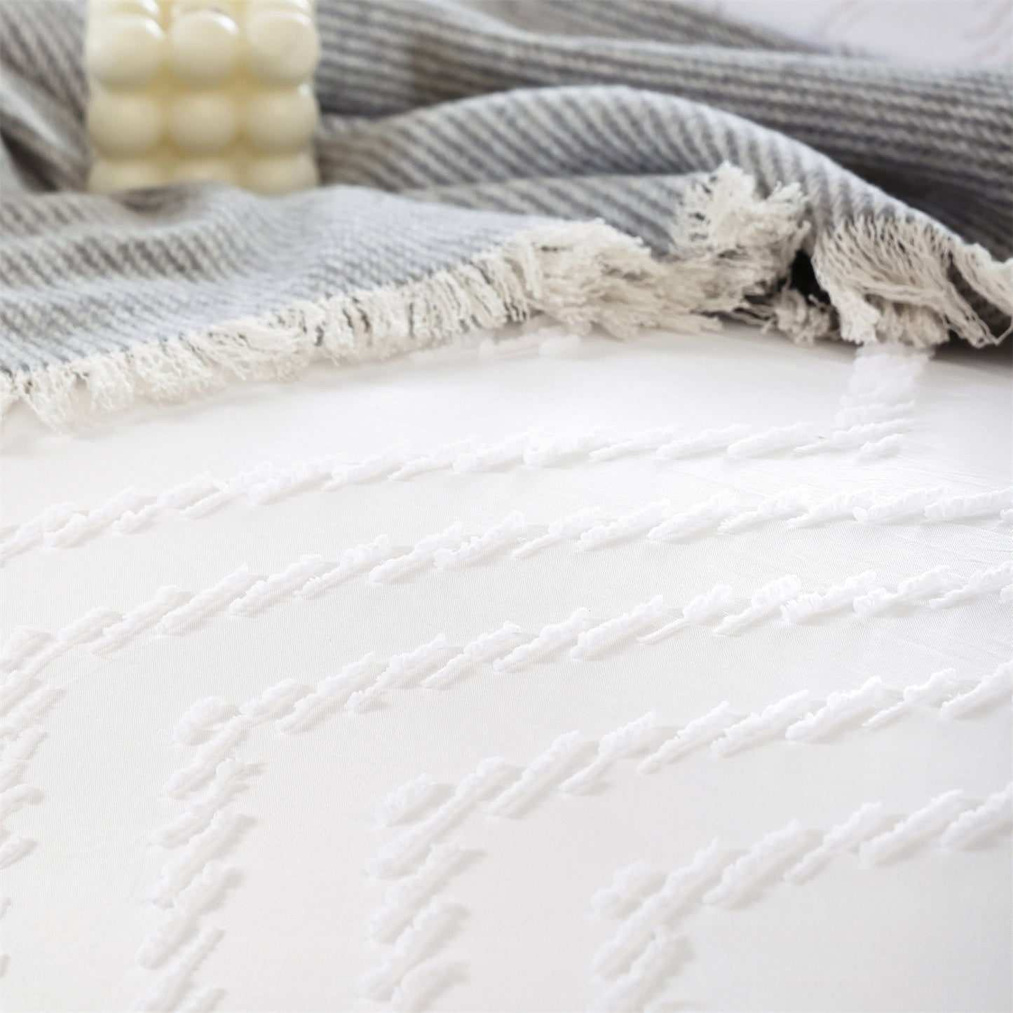 Sprinday Vertical Tufted Lightweight Neutral Comforter Sets