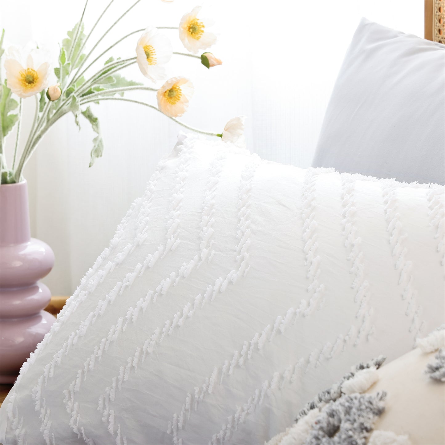 Sprinday Vertical Tufted Lightweight Neutral Comforter Sets