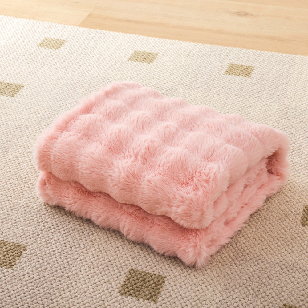SPRINDAY Faux Fur Rabbit Fleece Throw Blanket , Soft Cozy Throw Blanket for Bed Couch Living Room, Fluffy Home Decor Blankets for Women