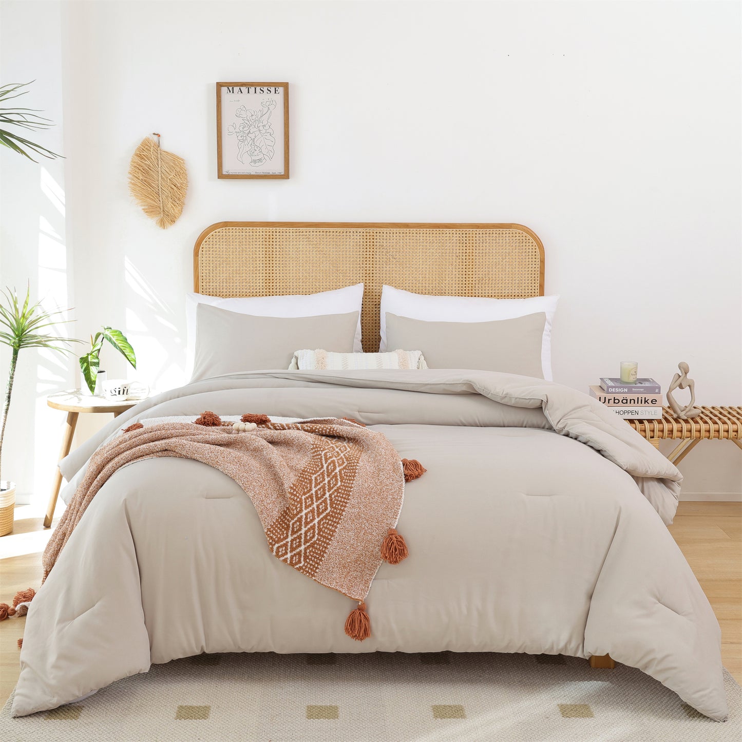 SPRINDAY 3 Piece Alternative Adult Comforter Set Set For All Seasons - Full, Sage Green