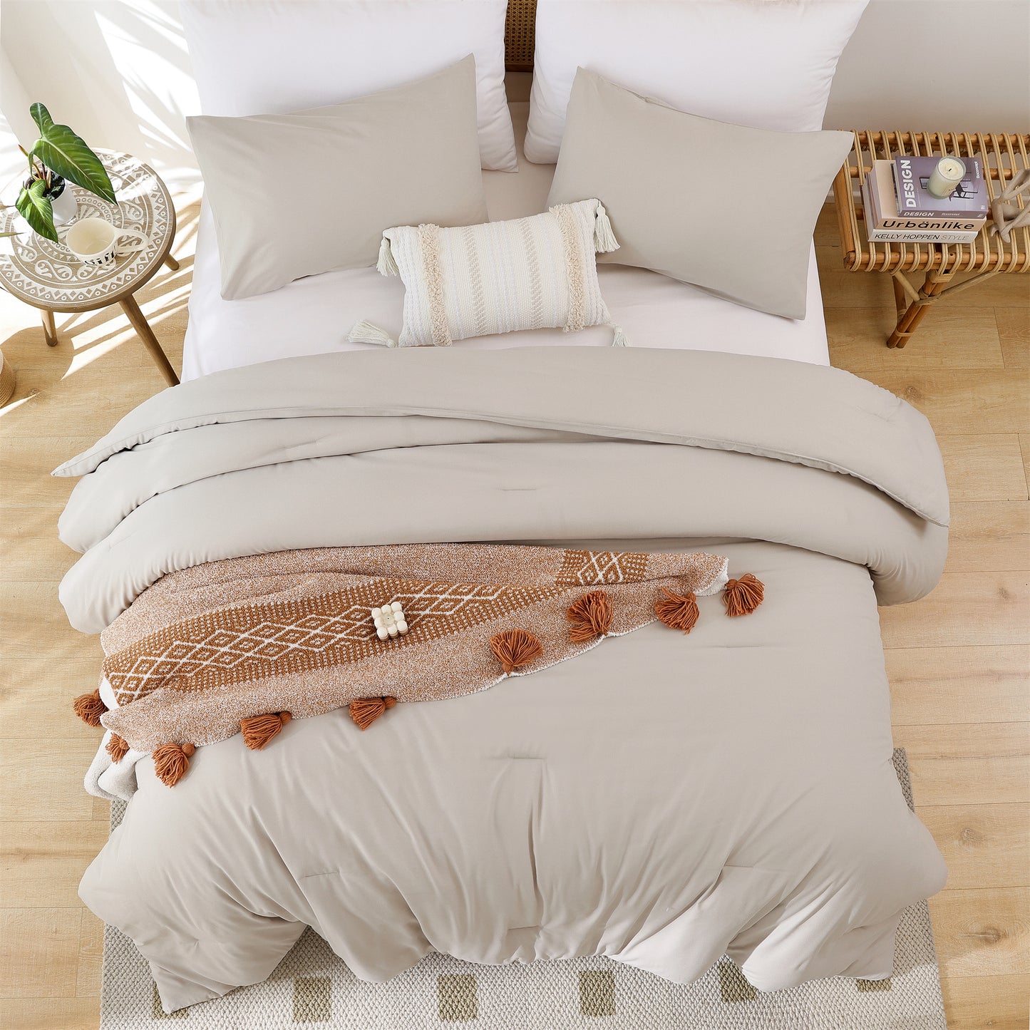 SPRINDAY 3 Piece Alternative Adult Comforter Set Set For All Seasons - Full, Sage Green