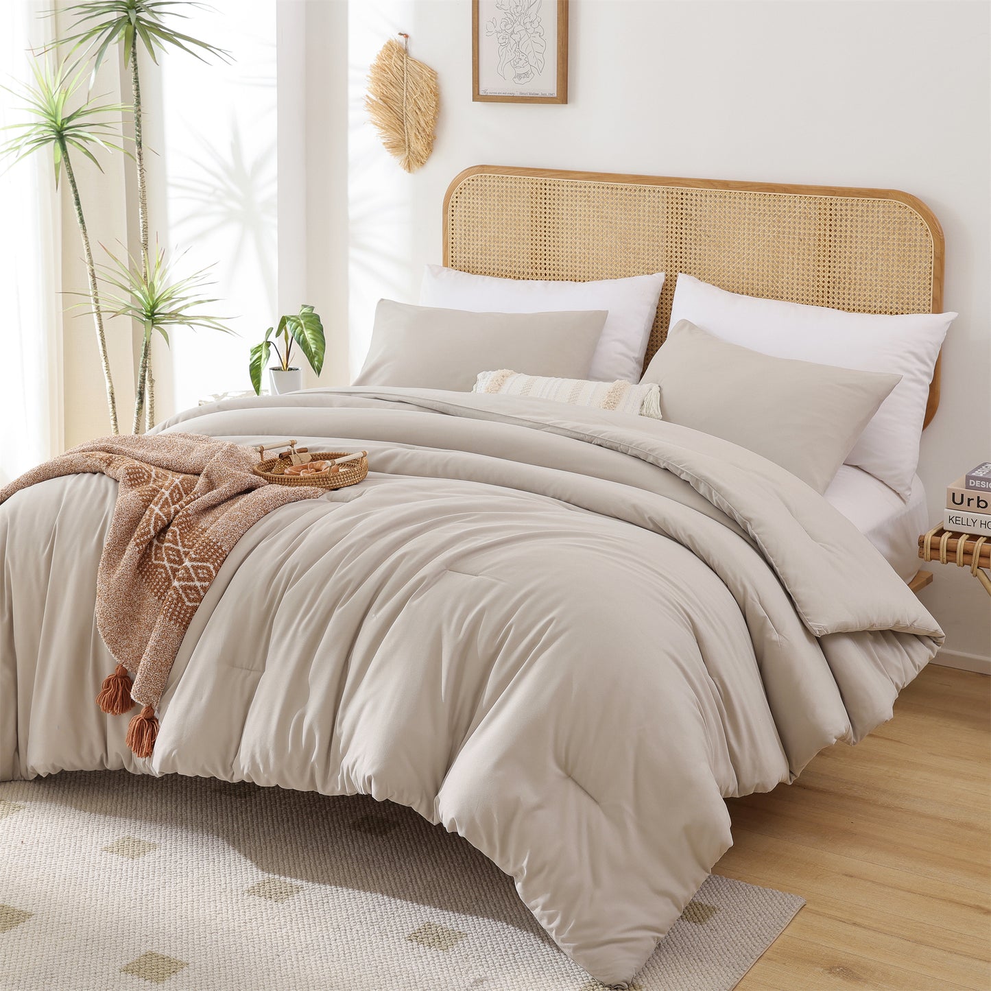 SPRINDAY 3 Piece Alternative Adult Comforter Set Set For All Seasons - Full, Sage Green