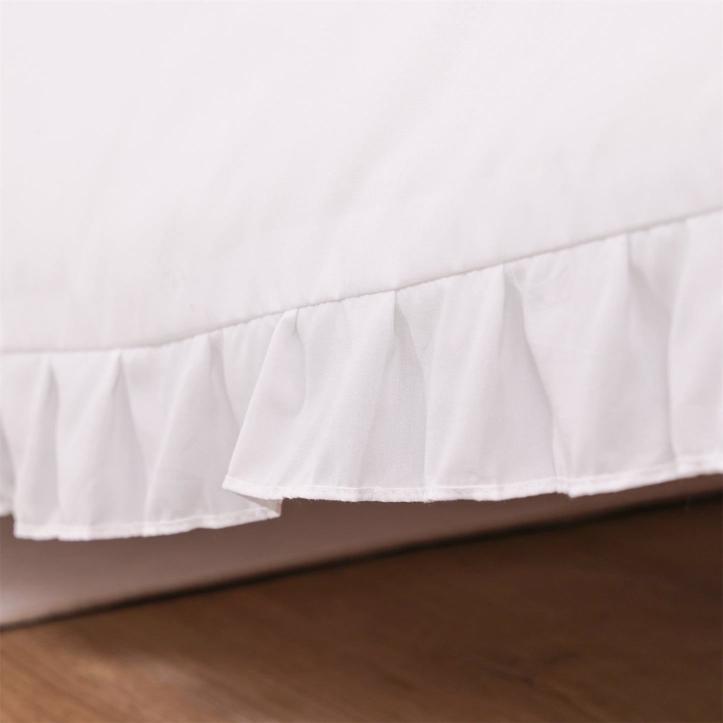 SPRINDAY Ruffled Queen Comforter Set, 3 Piece Bed in a Bag Soft Fluffy Comforter Set For All Season