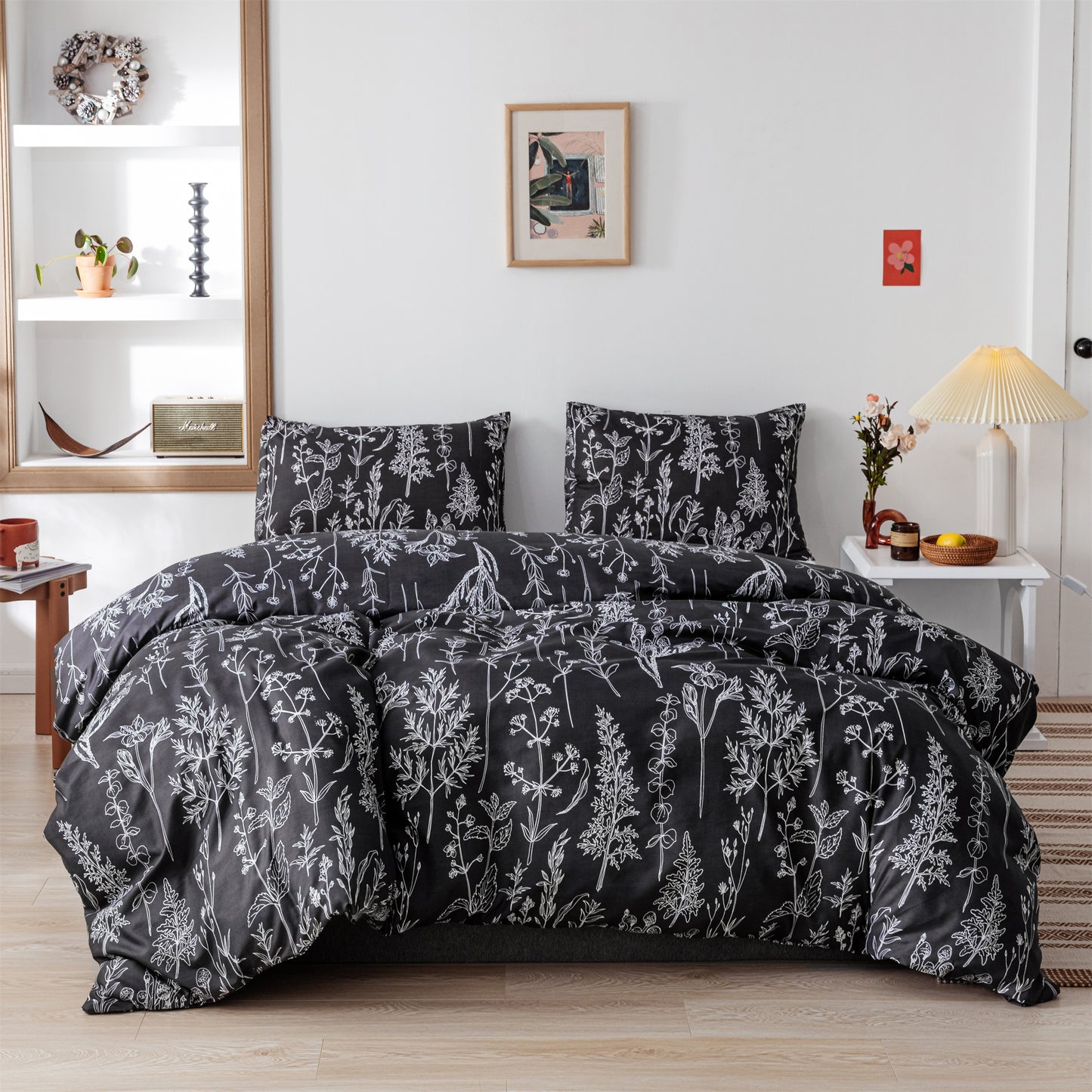 SPRINDAY 3 PCS Floral Soft Microfiber Comforter Set Comforter Included,Full Size