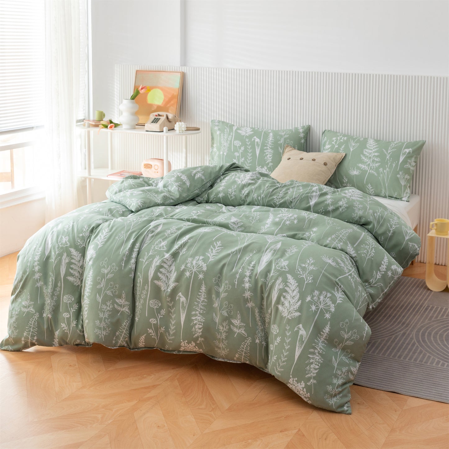 SPRINDAY 3 PCS Floral Soft Microfiber Comforter Set Comforter Included,Full Size