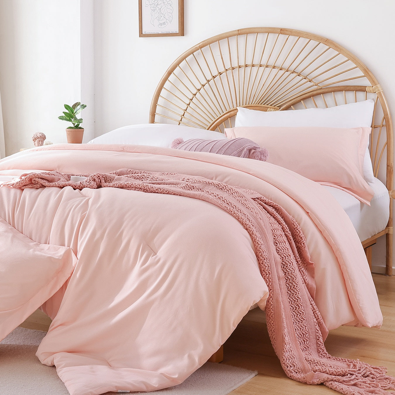 SPRINDAY 3 Piece Alternative Adult Comforter Set Set For All Seasons - Full, Sage Green
