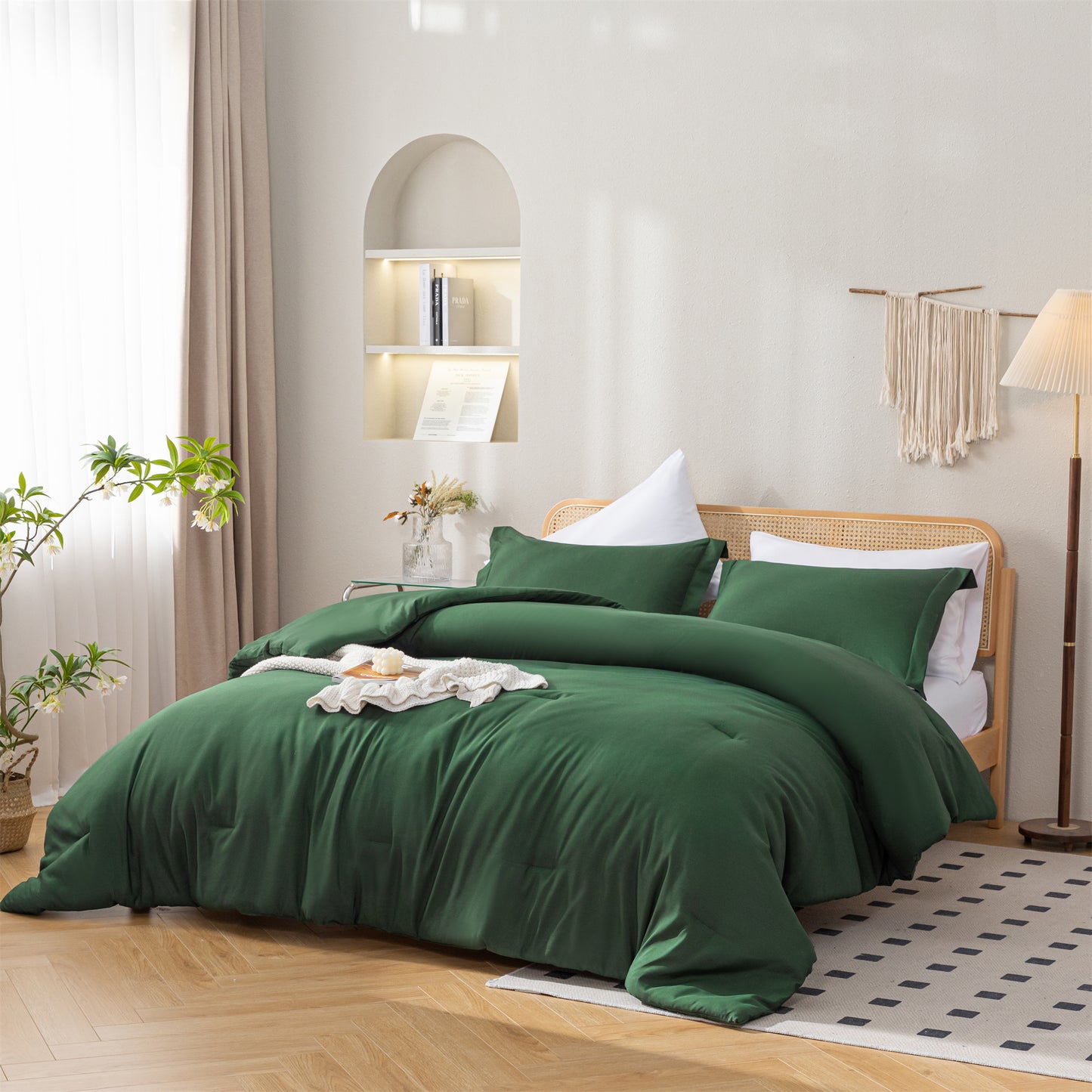 SPRINDAY 3 Piece Alternative Adult Comforter Set Set For All Seasons - Full, Sage Green