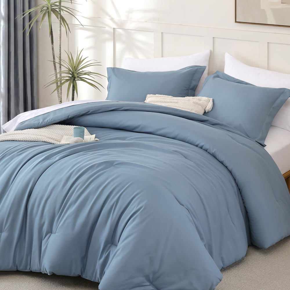 SPRINDAY 7-Piece Comforter Set, Bed in a Bag for All-Season, Bedding Set with Comforter, Sheets, Pillowcases & Shams