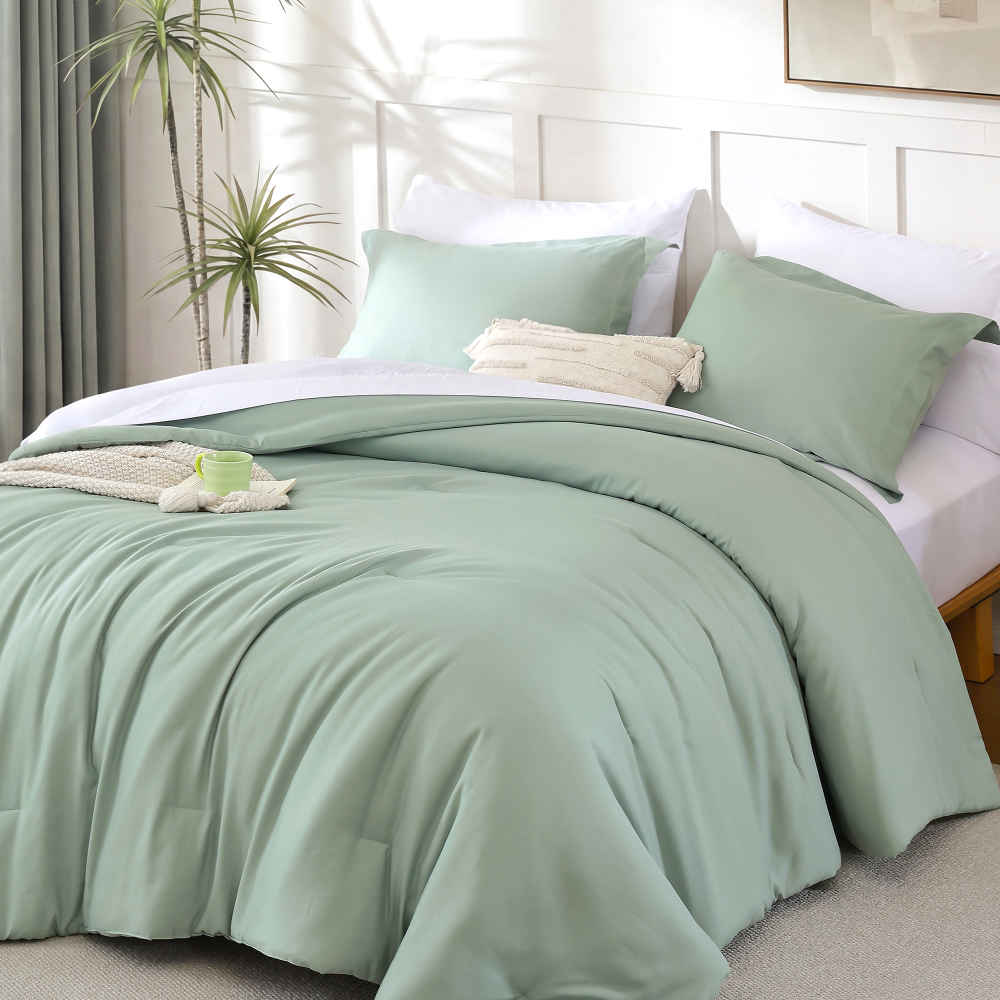 SPRINDAY 7-Piece Comforter Set, Bed in a Bag for All-Season, Bedding Set with Comforter, Sheets, Pillowcases & Shams