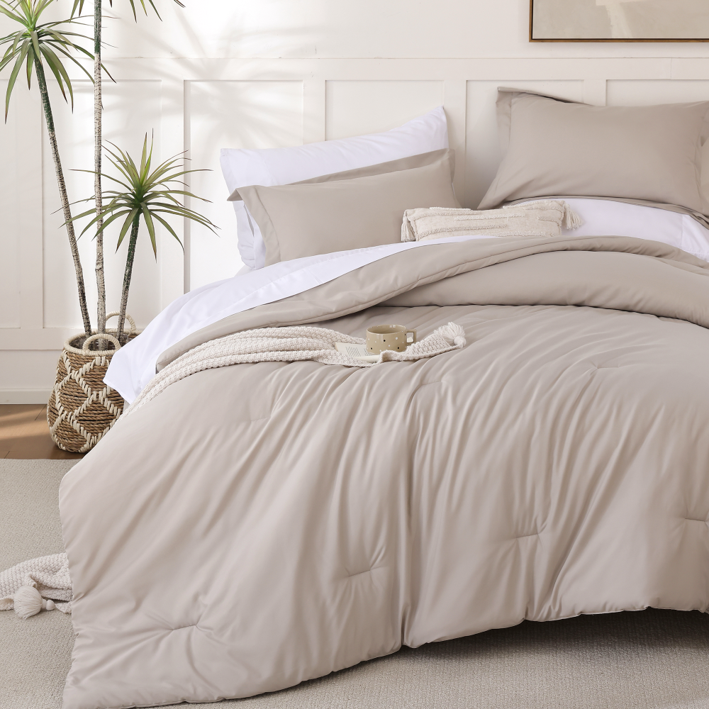 SPRINDAY 7-Piece Comforter Set, Bed in a Bag for All-Season, Bedding Set with Comforter, Sheets, Pillowcases & Shams