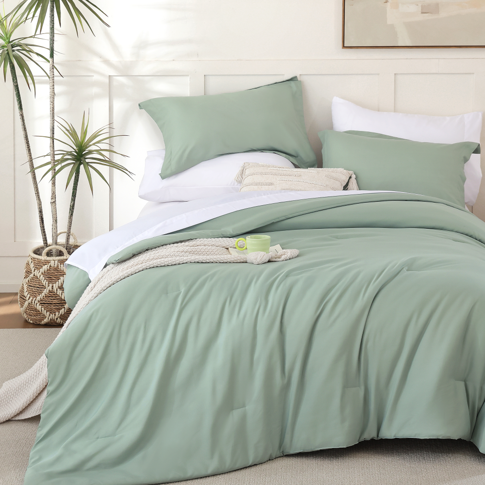 SPRINDAY 7-Piece Comforter Set, Bed in a Bag for All-Season, Bedding Set with Comforter, Sheets, Pillowcases & Shams
