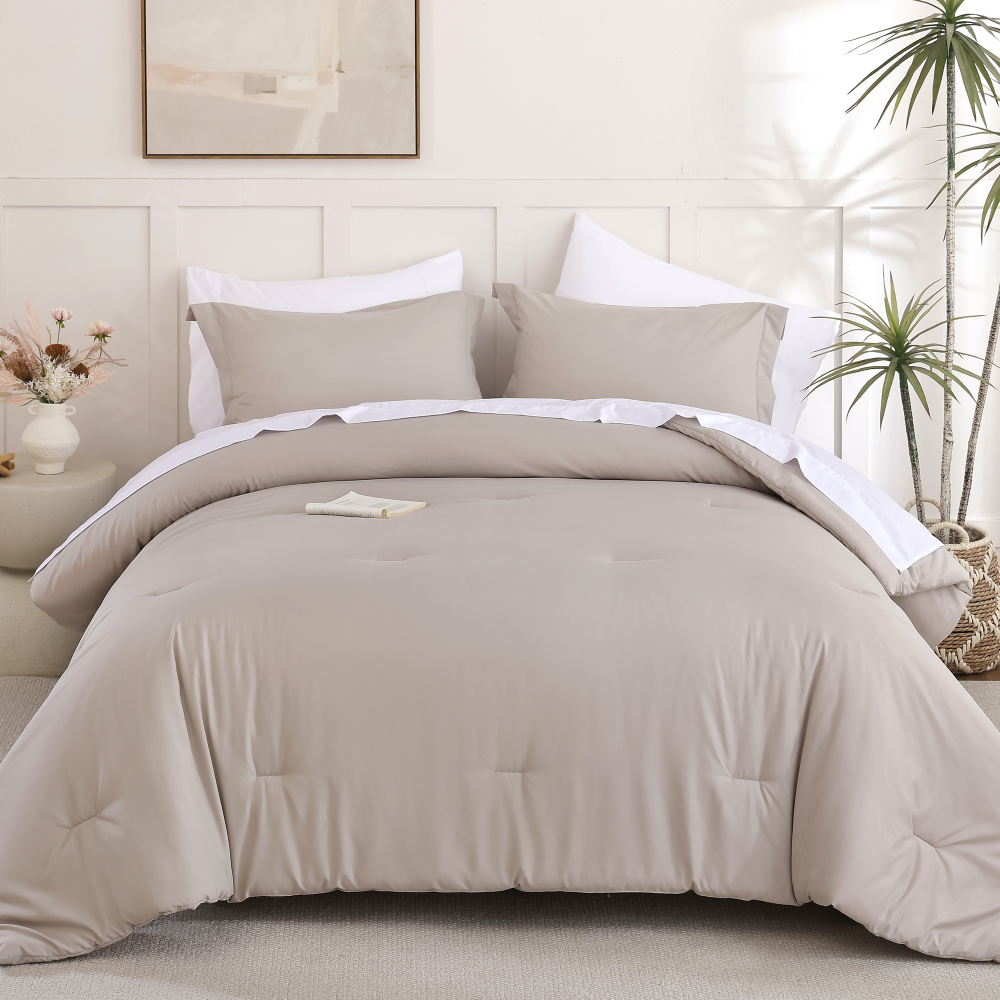 SPRINDAY 7-Piece Comforter Set, Bed in a Bag for All-Season, Bedding Set with Comforter, Sheets, Pillowcases & Shams