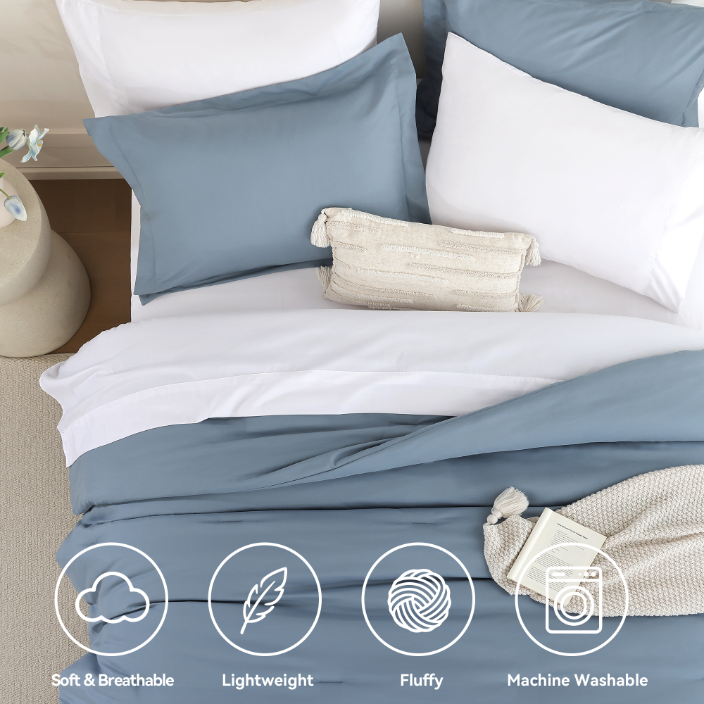SPRINDAY 7-Piece Comforter Set, Bed in a Bag for All-Season, Bedding Set with Comforter, Sheets, Pillowcases & Shams