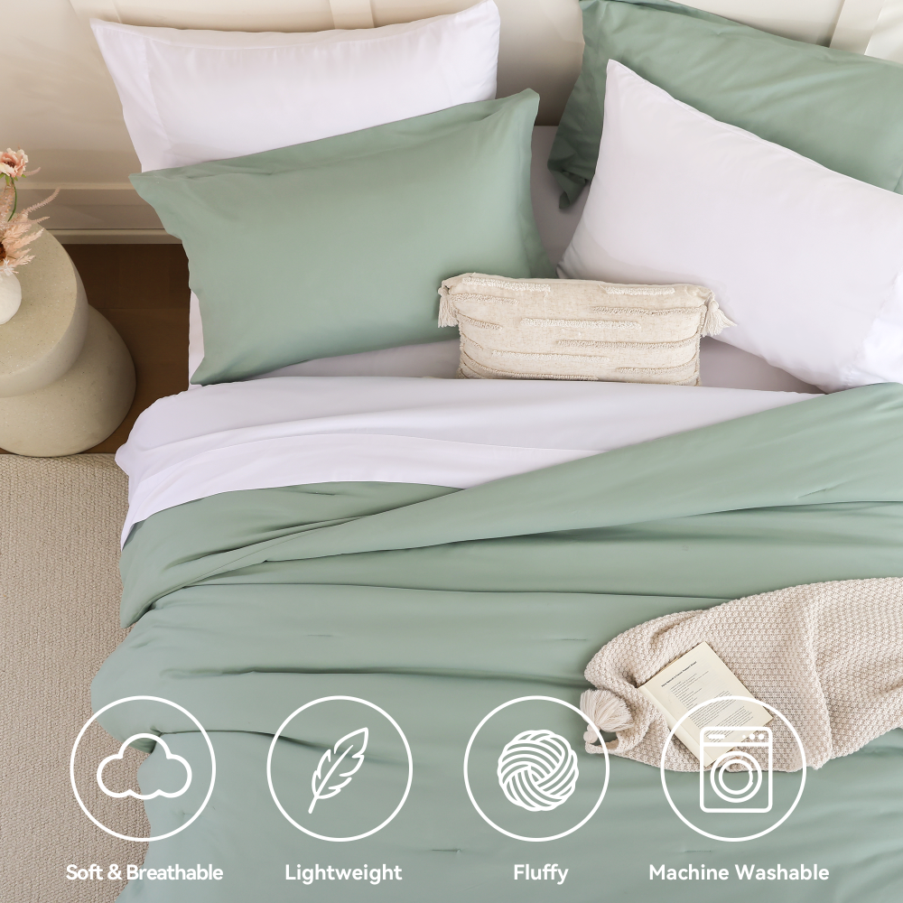 SPRINDAY 7-Piece Comforter Set, Bed in a Bag for All-Season, Bedding Set with Comforter, Sheets, Pillowcases & Shams